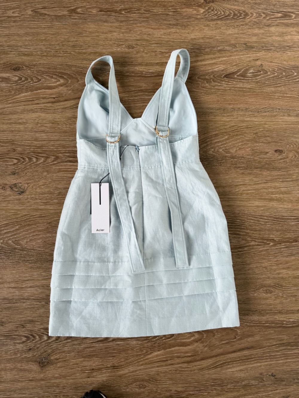 NWT Acler Rowland Dress Light Blue Strappy Sheath Size 4 Revolve retail $550 - Picture 5 of 15